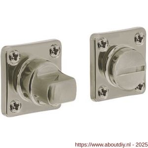 Intersteel 3183 WC-sluiting Basic 38x38x5 mm met stift 8x8 mm nikkel mat - A26008989 - afbeelding 1