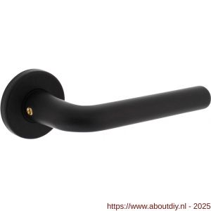 Intersteel 0073 deurkruk Derby met rozet verdekt diameter 50x7 mm met nokken zwart - A26010528 - afbeelding 1