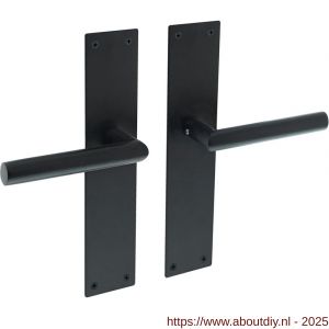 Intersteel 0583 deurkruk Jura met schild rechthoekig 250x55x2 mm blind structuur zwart - A26007106 - afbeelding 1