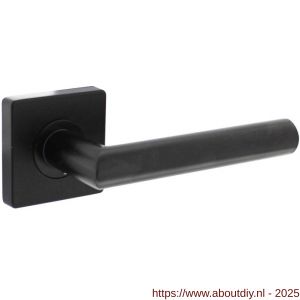 Intersteel 1707 deurkruk Bastian op rozet 55x55x10 mm met nokken zwart - A26011184 - afbeelding 1