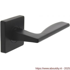 Intersteel 1710 deurkruk Apollo op rozet verdekt 55x55x10 mm met nokken zwart - A26007115 - afbeelding 1