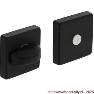 Intersteel 3093 WC-sluiting verdekt 50x50x10 mm met nokken en stift 8x8 mm zwart - A26010534 - afbeelding 1