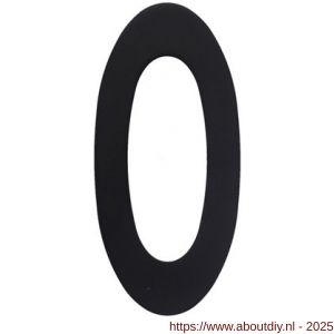 Intersteel 4020 huisnummer 0 150 mm RVS structuur zwart - A26009003 - afbeelding 1
