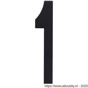 Intersteel 4020 huisnummer 1 150 mm RVS structuur zwart - A26009004 - afbeelding 1