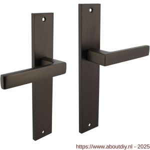 Intersteel 1744 deurkruk Hera op schild rechthoekig 245x45 mm blind antraciet grijs - A26011199 - afbeelding 1