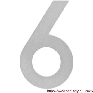 Intersteel 4020 huisnummer 6 150x2 mm RVS - A26007182 - afbeelding 1
