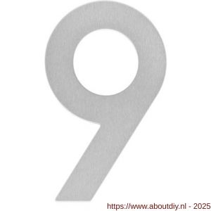 Intersteel 4020 huisnummer 9 150x2 mm RVS - A26009044 - afbeelding 1