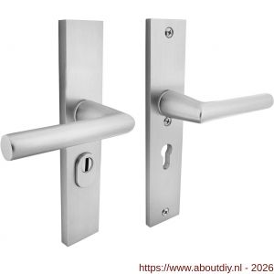 Intersteel 3795 SKG3 veiligheidsbeslag rechthoekig 250x50 mm kruk-kruk Jura met veerconstructie profielcilindergat 55 mm met kerntrekbeveiliging aluminium F1 - A26010575 - afbeelding 1