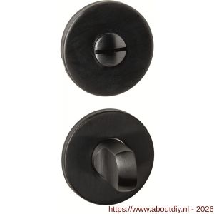 Intersteel Essentials 1020 WC-sluiting verdekt diameter 52x6 mm met stift 6-8 mm PVD zwart - A26010984 - afbeelding 1