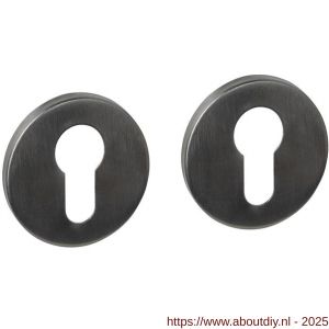Intersteel Essentials 1020 cilinderrozetten verdekt diameter 52x6 mm PVD antraciet - A26010981 - afbeelding 1