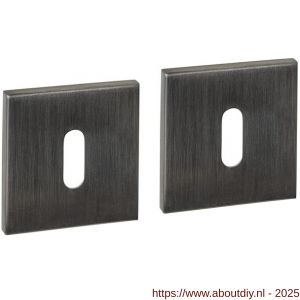 Intersteel Essentials 1030 sleutelrozetten verdekt 53x53x6 mm PVD antraciet - A26010991 - afbeelding 1