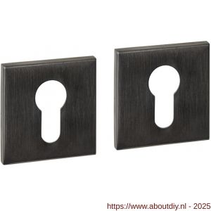 Intersteel Essentials 1030 cilinderrozetten verdekt 53x53x6 mm PVD antraciet - A26010996 - afbeelding 1