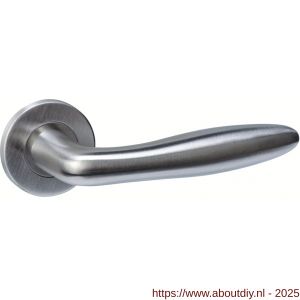 Intersteel Essentials 1023 deurkruk Q 03 op rozet verdekt diameter 52x6 mm RVS - A26010958 - afbeelding 1
