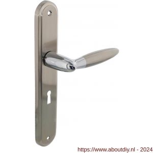 Intersteel Living 1682 deurkruk Elen op langschild sleutelgat 56 mm chroom-nikkel mat - A26004839 - afbeelding 1