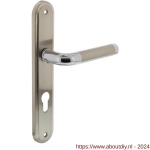Intersteel Living 1683 deurkruk Agatha op langschild profielcilinder 72 mm chroom-nikkel mat - A26004858 - afbeelding 1