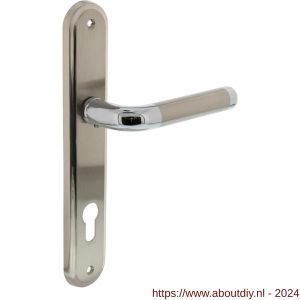 Intersteel Living 1683 deurkruk Agatha op langschild PC 88 mm chroom-nikkel mat - A26004861 - afbeelding 1