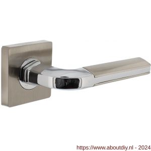 Intersteel Living 1718 gatdeel deurkruk links Amber op vierkante rozet 7 mm nokken chroom-nikkel mat - A26004993 - afbeelding 1