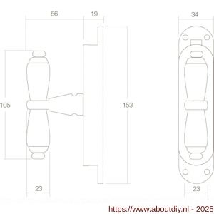 Intersteel Living 5620 espagnolet kruiskruk chroom-zwart - A26007243 - afbeelding 2