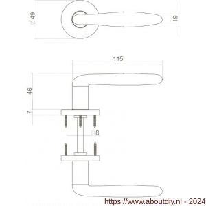 Intersteel Living 0200 deurkruk Phobos op rozet nikkel mat - A26007329 - afbeelding 2