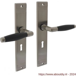 Intersteel Living 0238 deurkruk Ton basic met schild groef 235x43x5 mm sleutelgat 56 mm mat nikkel - A26009101 - afbeelding 1