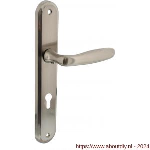 Intersteel Living 1692 deurkruk Bjorn op langschild profielcilinder 72 mm nikkel mat - A26005110 - afbeelding 1