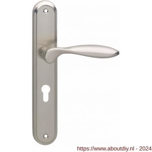Intersteel Living 1695 deurkruk George op langschild profielcilinder 55 mm nikkel mat - A26005121 - afbeelding 1