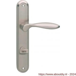 Intersteel Living 1695 deurkruk George op langschild WC 63/8 mm nikkel mat - A26005123 - afbeelding 1