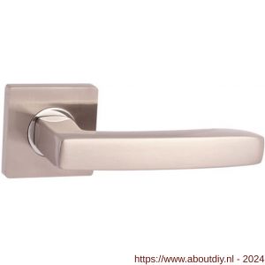 Intersteel Living 1714 gatdeel deurkruk links Dean op vierkant rozet 7 mm nokken chroom-nikkel mat - A26005158 - afbeelding 1
