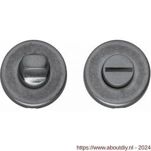 Intersteel Living 3186 WC-sluiting 8 mm kunststof verdekt diameter 49x7 mm messing oud grijs - A26002683 - afbeelding 1