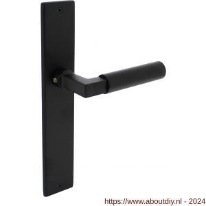 Intersteel Living 0378 deurkruk Bau-stil met schild 236x44x6 mm blind mat zwart - A26008192 - afbeelding 1