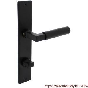 Intersteel Living 0378 deurkruk Bau-stil met schild 236x44x6 mm WC 78/8 mm mat zwart - A26008197 - afbeelding 1