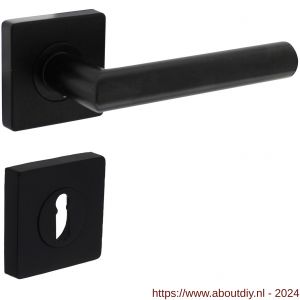 Intersteel Living 1707 deurkruk Bastian op rozet 55x55x10 mm met sleutelrozet zwart - A26009159 - afbeelding 1