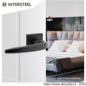 Intersteel Living 1711 deurkruk Zeus op vierkant rozet 7 mm nokken mat zwart - A26006759 - afbeelding 3