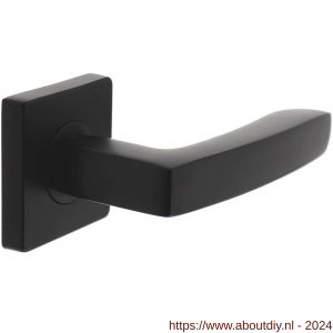 Intersteel Living 1712 gatdeel deurkruk deurkruk Minos op vierkant rozet 7 mm nokken mat zwart rechts wijzend - A26007023 - afbeelding 1
