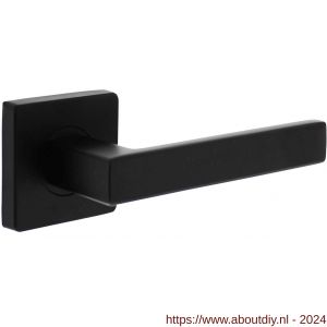 Intersteel Living 1713 gatdeel deurkruk deurkruk Hera op vierkant rozet 7 mm nokken mat zwart rechts wijzend - A26007025 - afbeelding 1
