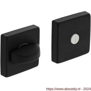 Intersteel Living 3093 WC-sluiting 8 mm kunststof verdekt met nokken vierkant 50x50x10 mm aluminium zwart - A26009168 - afbeelding 1