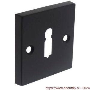 Intersteel Living 3184 sleutelplaatje met nokken vierkant 55x55x8 mm messing zwart - A26002553 - afbeelding 1