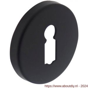 Intersteel Living 3186 sleutelplaatje kunststof verdekt diameter 49x7 mm messing zwart - A26007589 - afbeelding 1