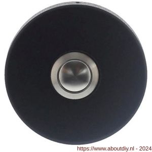 Intersteel Living 3990 beldrukker rond verdekt diameter 53x10 mm RVS-mat zwart - A26006811 - afbeelding 1