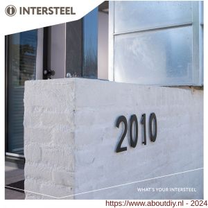 Intersteel Living 4020 huisnummer 0 150 mm RVS-mat zwart - A26006816 - afbeelding 3