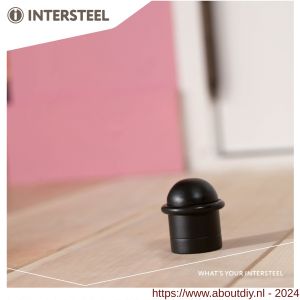 Intersteel Living 4420 deurstop met ring mat zwart - A26007385 - afbeelding 3