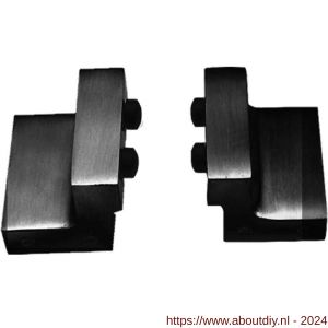 Intersteel Living 4501 set van 2 stoppers voor schuifdeursysteem met bevestiging mat zwart - A26008314 - afbeelding 1