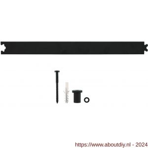 Intersteel Living 4501 tussenrail 45 cm voor schuifdeursysteem inclusief bevestigingsset mat zwart - A26008319 - afbeelding 1
