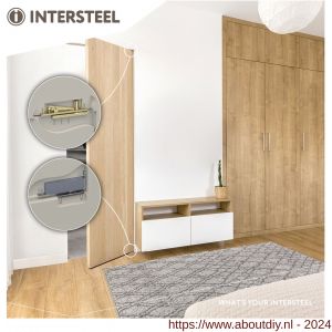 Intersteel Living 4627 taatsscharnier 158x47x33 mm voor houten deuren afdekkappen zwart - A26009206 - afbeelding 3