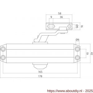 Intersteel Living 4801 deurdranger met schaararm 122 179x42x64 mm sluitkracht 2~4 zwart - A26007235 - afbeelding 2