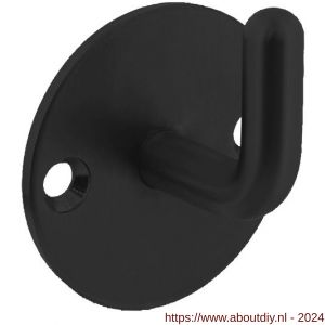 Intersteel Living 6950 jashaak rond op achterplaat diameter 45 mm zwart - A26009212 - afbeelding 1