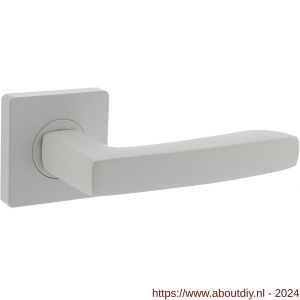 Intersteel Living 1712 gatdeel deurkruk rechts Minos op vierkant rozet 55x55x10 mm met nokken wit - A26009235 - afbeelding 1
