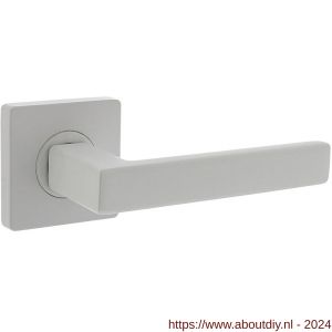Intersteel Living 1713 gatdeel deurkruk rechts Hera op vierkant rozet 55x55x10 mm met nokken wit - A26009238 - afbeelding 1