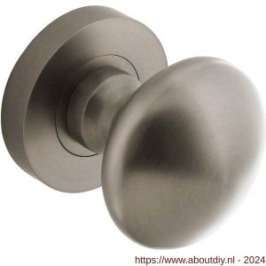 Intersteel Living 2126 knop rond vast op rozet diameter 52x10 mm met nokken en stift antraciet-grijs - A26010003 - afbeelding 1