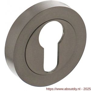 Intersteel Living 3476 profielcilinderplaatje verdekt met nokken diameter 52x10 mm zamak antraciet-grijs - A26010012 - afbeelding 1